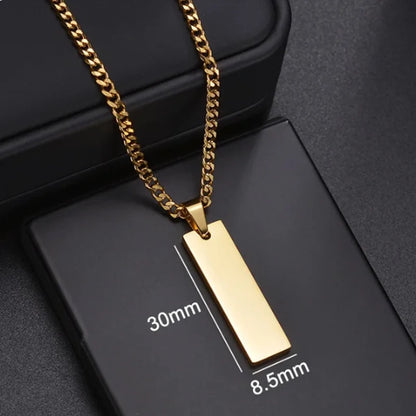 Letdiffery Custom Eye Photo Pendant Necklace Stainless Steel Personalzied Engrave Music Code Text Picture Square Pendant Jewelry